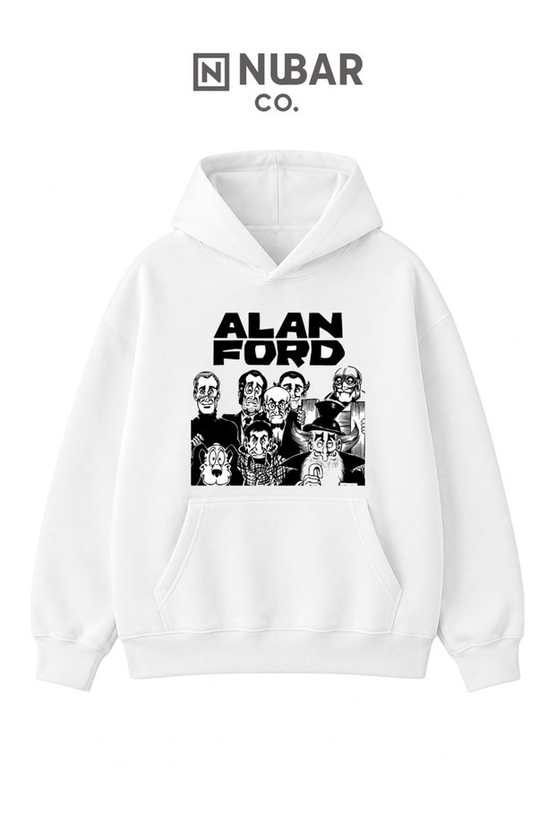 Alan Ford Vintage Retro Comic Premium Design Unisex 3 Thread Raster Premium Hooded Sweatshirt