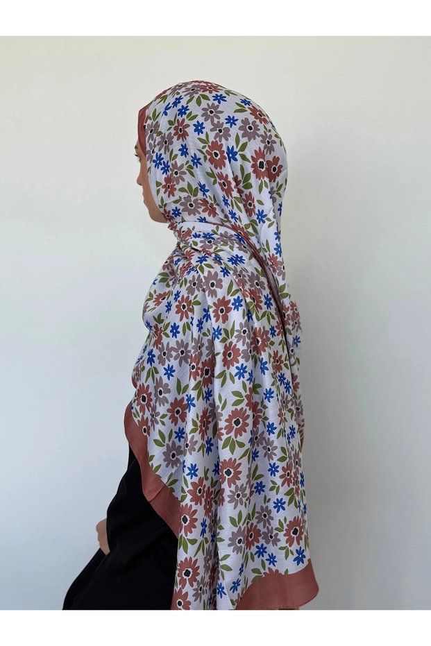 Daisy Pattern Soft Shawl - Tile