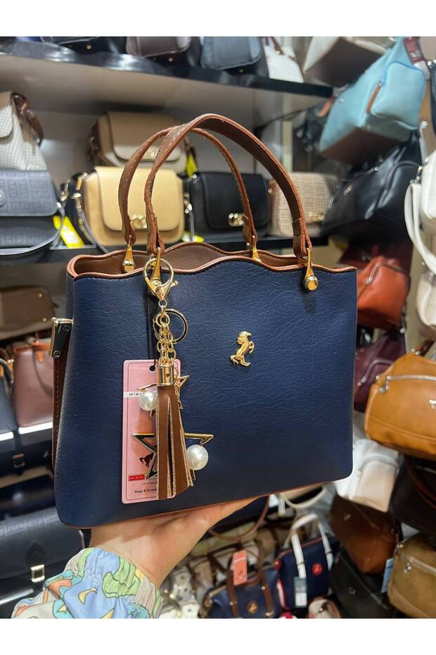 Miami Polo Clup Faux Leather Women's Bag with Shoulder and Hand Straps