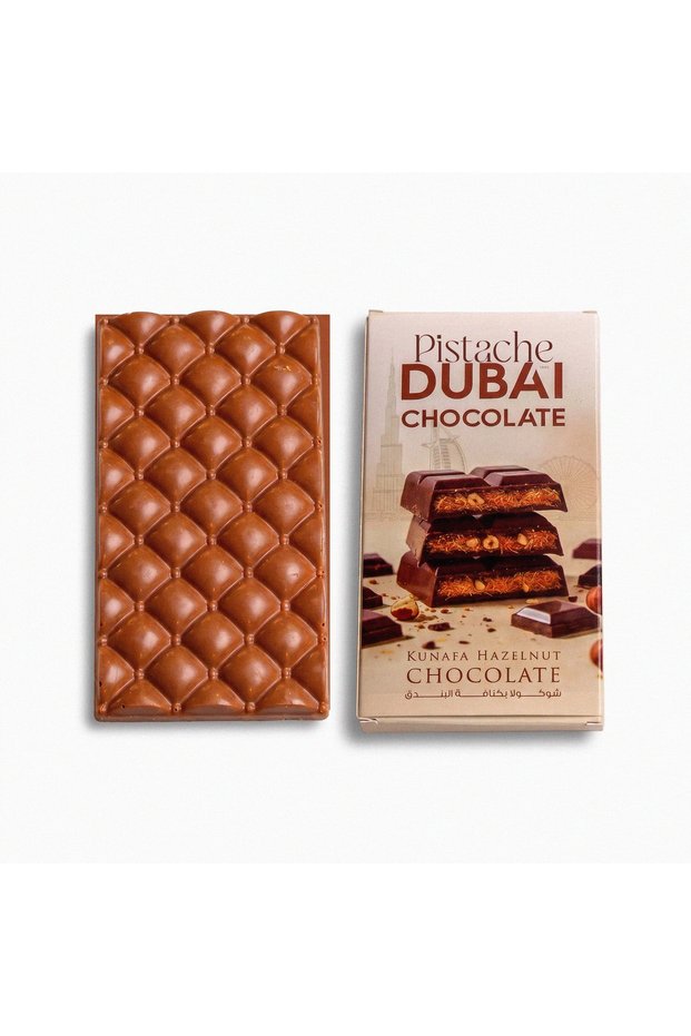 Dubai Kunafa Hazelnut Chocolate Bar 175 grams