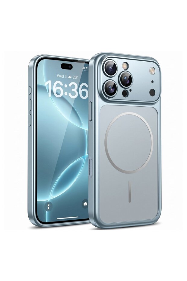 Case Compatible with Apple iPhone 16 Pro, iPhone 18 Pro Look Transformation Cover, Glacier Color