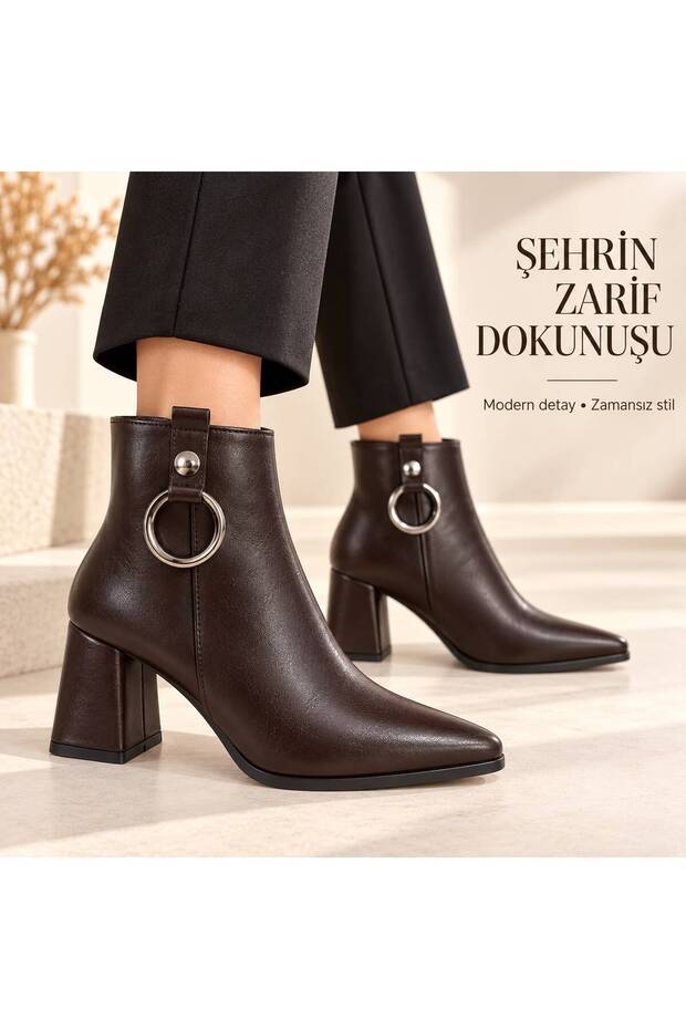 Stylish Women's Boots with Ring Buckle Detail