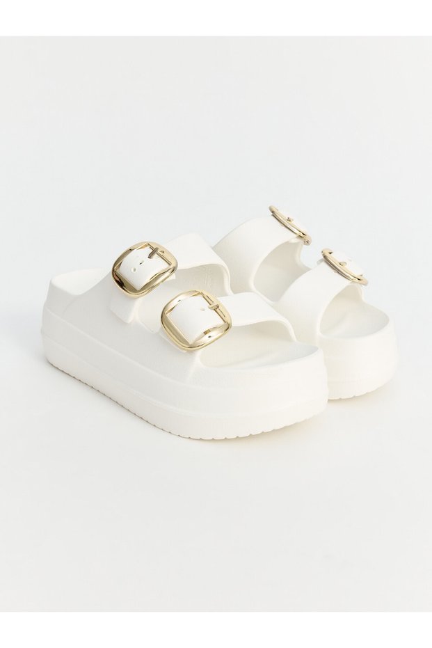 Peak New Season Ecru Thick Soled Women's Slippers