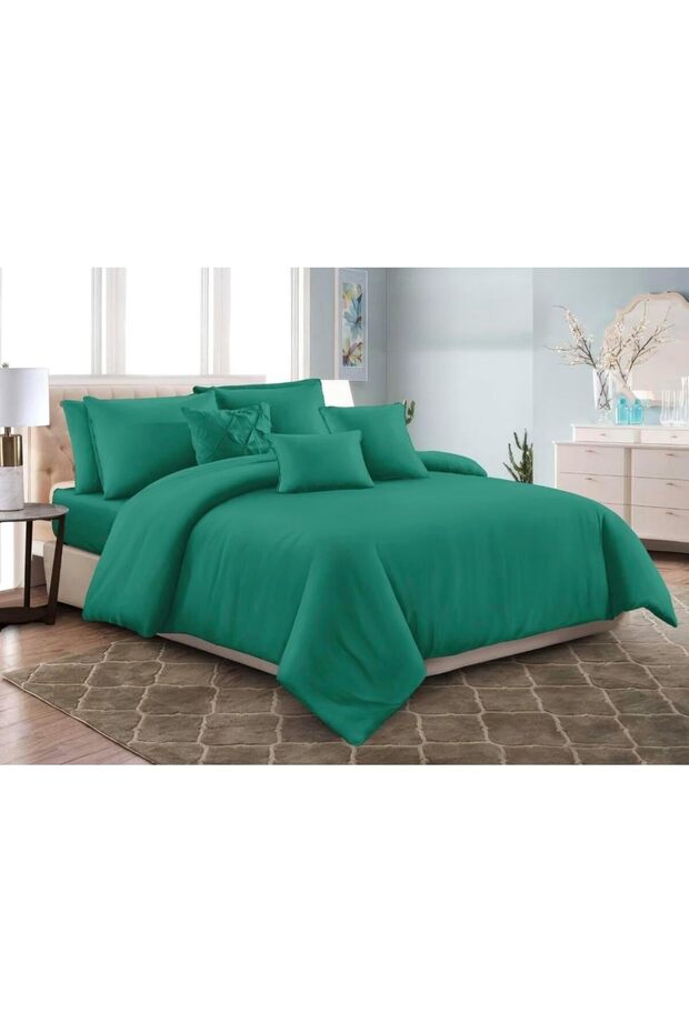 Luxury 3-Piece Microfiber Bedsheet Set – King Size | Ultra Soft, Breathable & Wrinkle-Resistant Bedding with 2 Pillowcases, All-Season Bedding for Home & Hotel (Green, King (U.K. Standard))