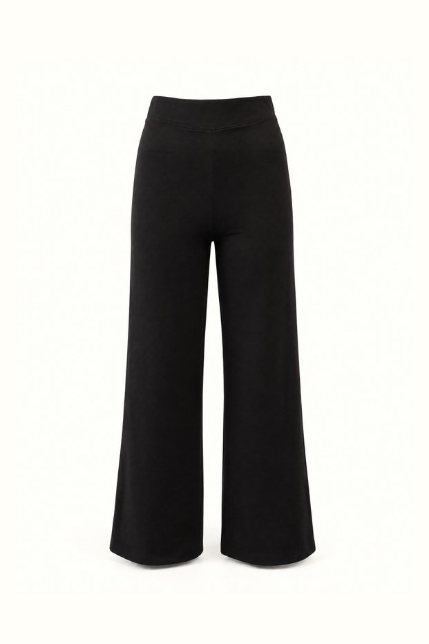 High-Waisted Black Loose Pants