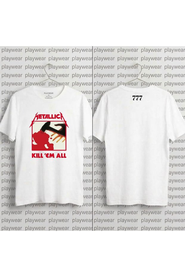 Metallica-Kill-V1 Printed 100% Cotton Crew Neck T-Shirt