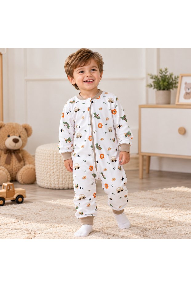 Melfa Brand Combed Cotton 1.5 Tog Jumpsuit with Combed Cotton Lining Is Not Made of Fiber Inside.
