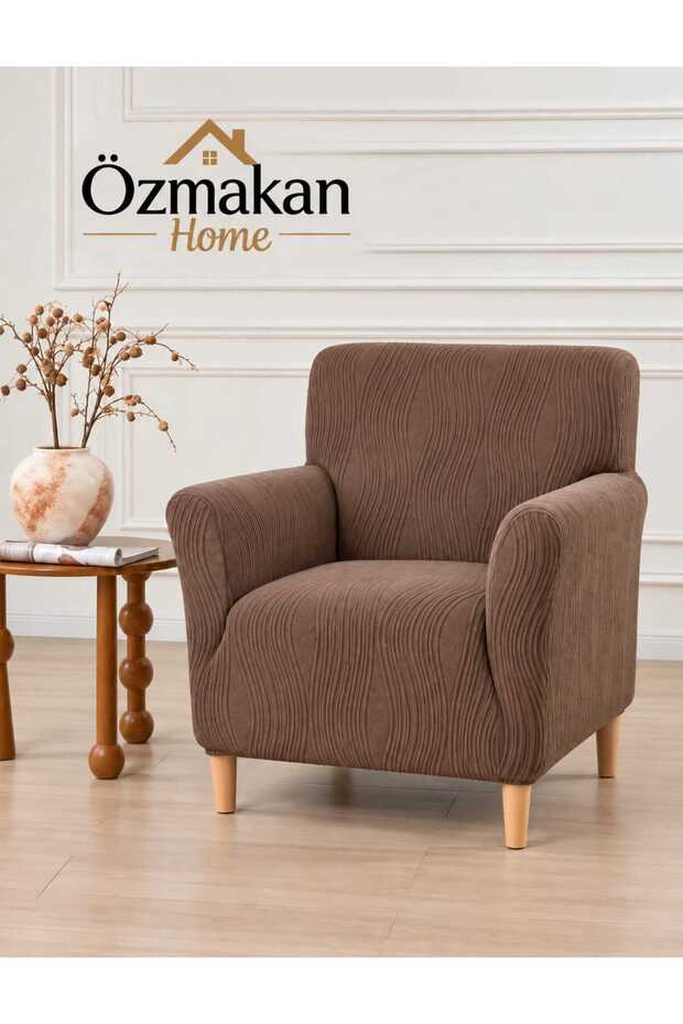 Jacquard Tree Bark Pattern Single Sofa Cover / Sofa Cover 1 Piece