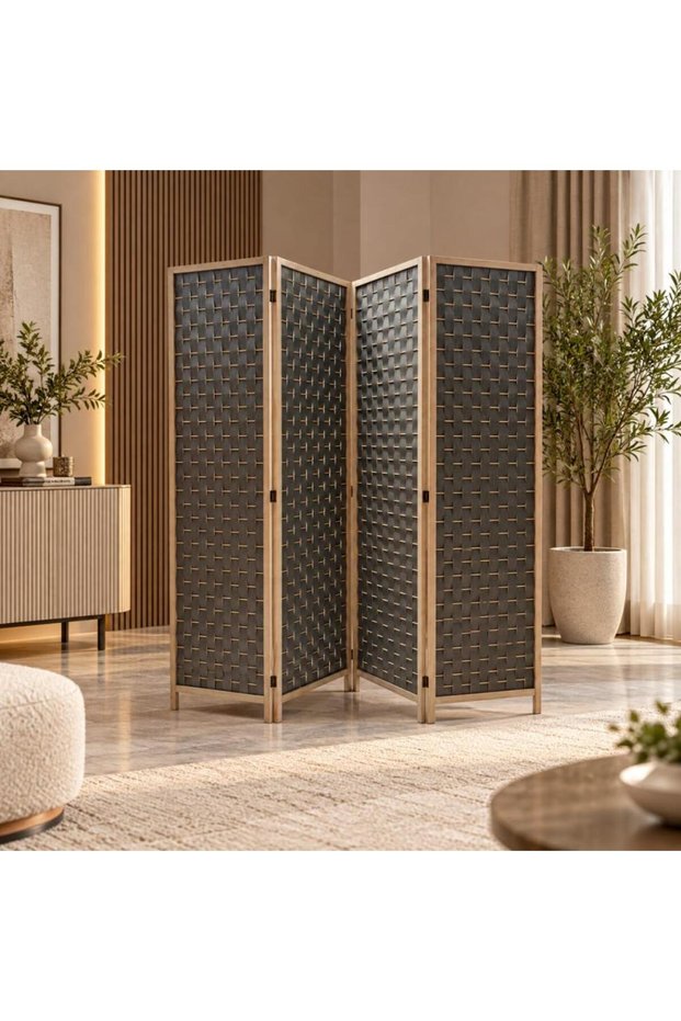 بارتيشن رباعي مودرن 200×180 سم رمادي تصميم ثان