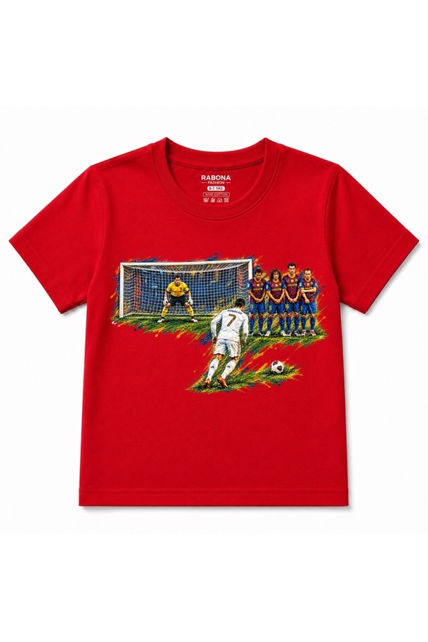 Legendary Frikik – Football Themed Graphic Printed Cotton Kids' T-Shirt