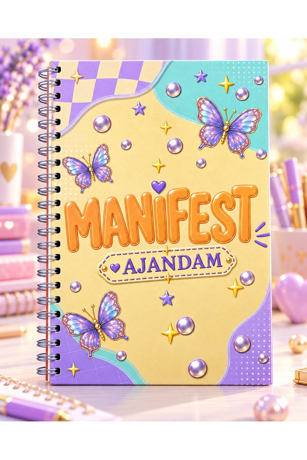 Manifest Agenda 17X24 cm Spiral Bound Hard Cover Patterned Notebook