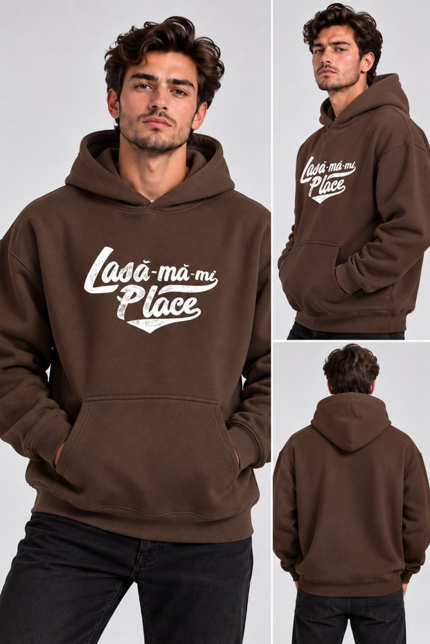 Hanorac Romania Unisex Oversized Printed Hooded Pocket Detail Premium Hoodie Sweatshirt
