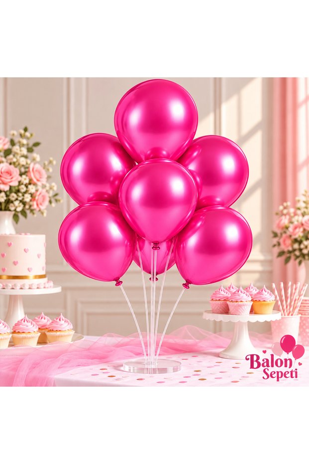 Balloon Basket 10 Pieces Metallic Rubi Balloons 11 Inch Birthday Decorations