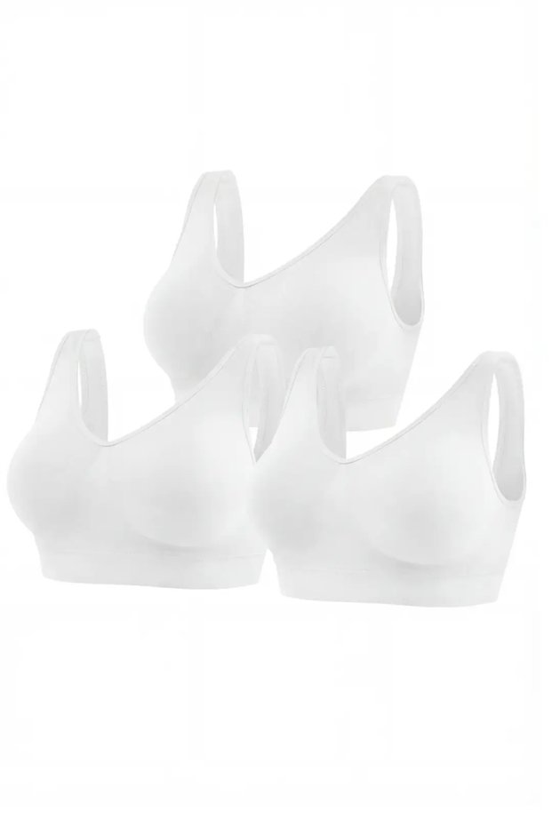 Special Series Women's White Extra Supportive Bustier 3-Pack Flexible Structure Daily Wear Perfect Shape