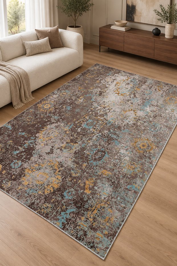 Decorative Carpet Non-Slip Base Stain-Resistant Washable Rug Custom Size Living Room Carpet T0021