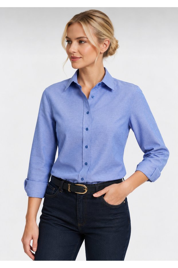 Women's Saks Long Sleeve Slim Shirt.