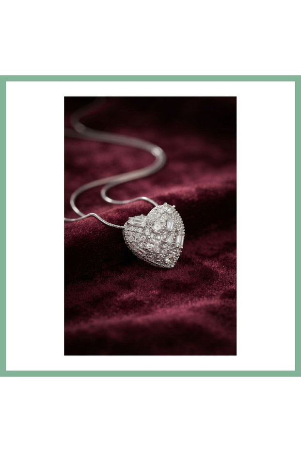 316L Steel Chain Silver Color Zircon Stone Model Women's Necklace Bsk2026