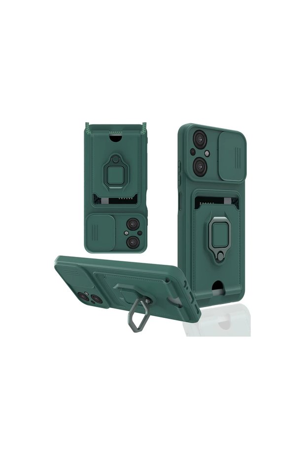 Xiaomi poco m5 case zuma business card ring silicone - green