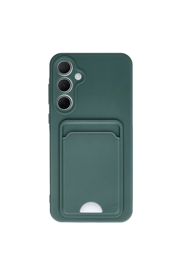 Samsung Galaxy A35 5g Case Kelvin Silicone with Business Card - Dark Green