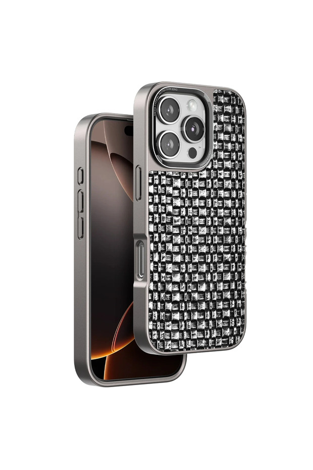 غطاء علامة تجارية فينكو لـ Apple iPhone 16 Pro - فضي
