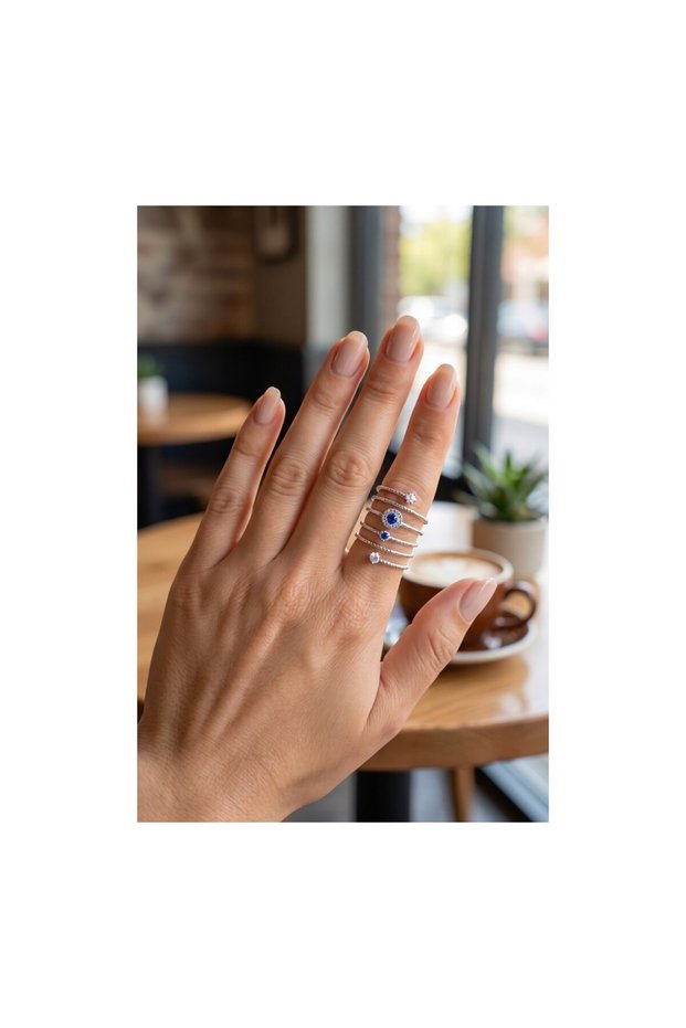 Brass Silver Color Spiral Evil Eye Model Women's Ring