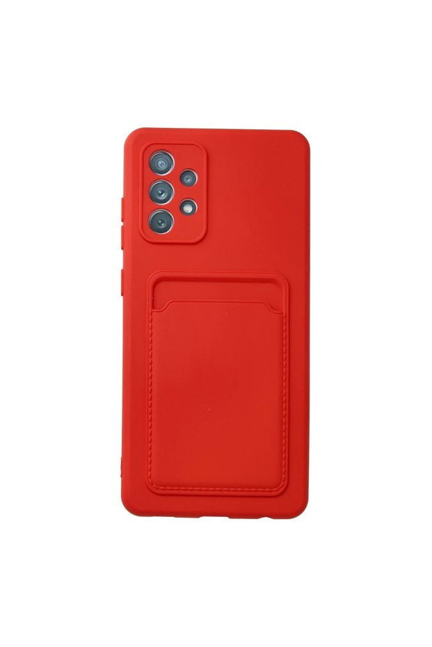 Samsung Galaxy A32 Case Kelvin Silicone with Business Card - Red