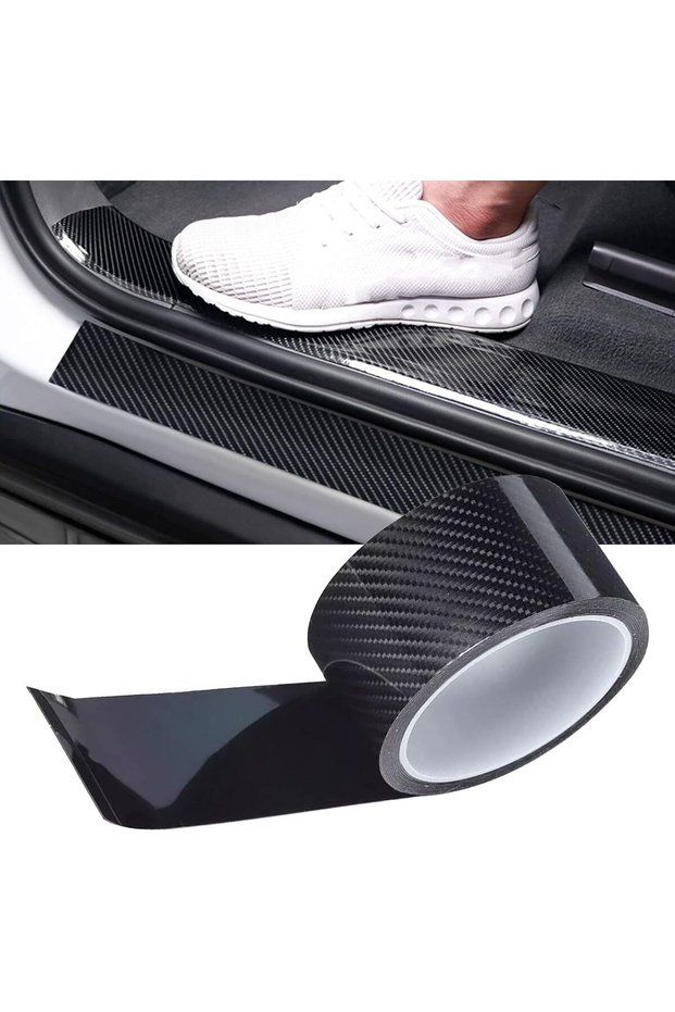 Door Sill Bumper Trunk Protection Foil Carbon Foil 5Cmx5M Black