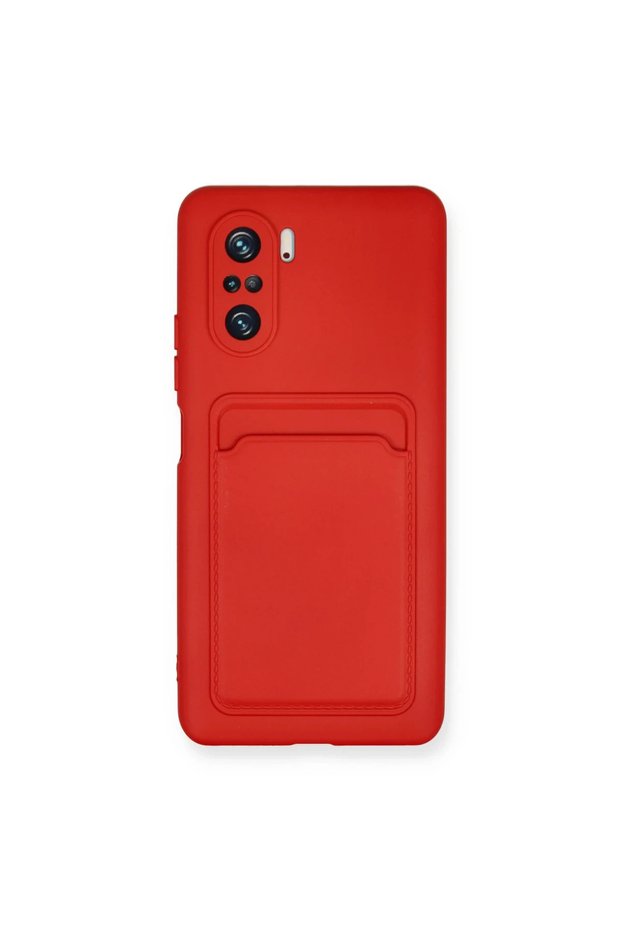 Xiaomi Poco F3 Case Kelvin Silicone with Business Card - Red