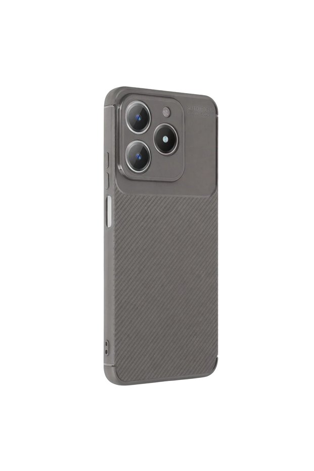 Realme C61 Case Auto Focus Carbon Cover - Gray