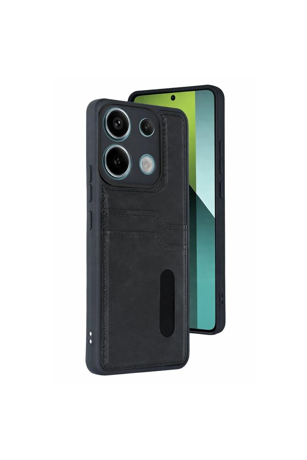 Xiaomi Redmi 15C 4g Leather Case with Sara Business Card - Black