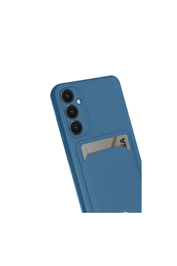 Samsung Galaxy S24 Fe Case Kelvin Silicone with Business Card Holder - Blue