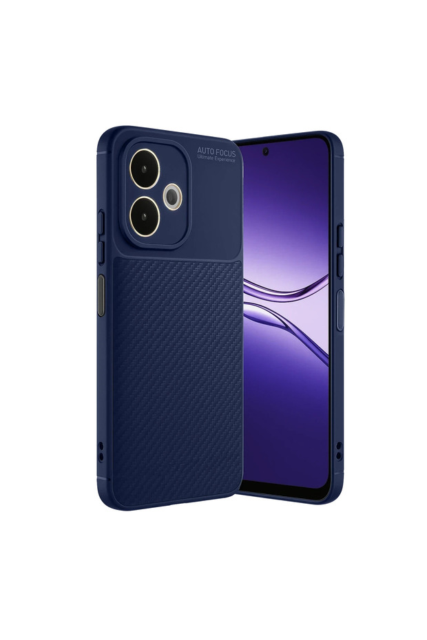Oppo A5 Pro 4g Case Auto Focus Carbon Cover - Navy Blue