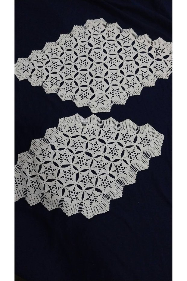 55 X 33 1 Piece 45 X 27 1 Piece Crochet Coffee Table Cover Made of Cotton Thread