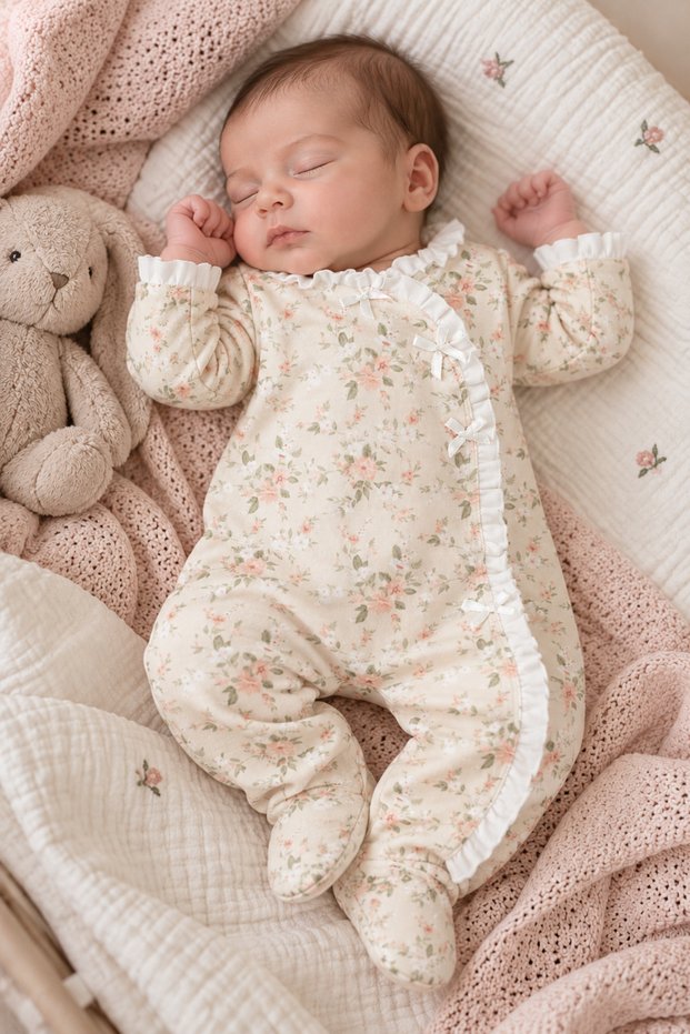 Premature Baby Girl Floral Romper15437