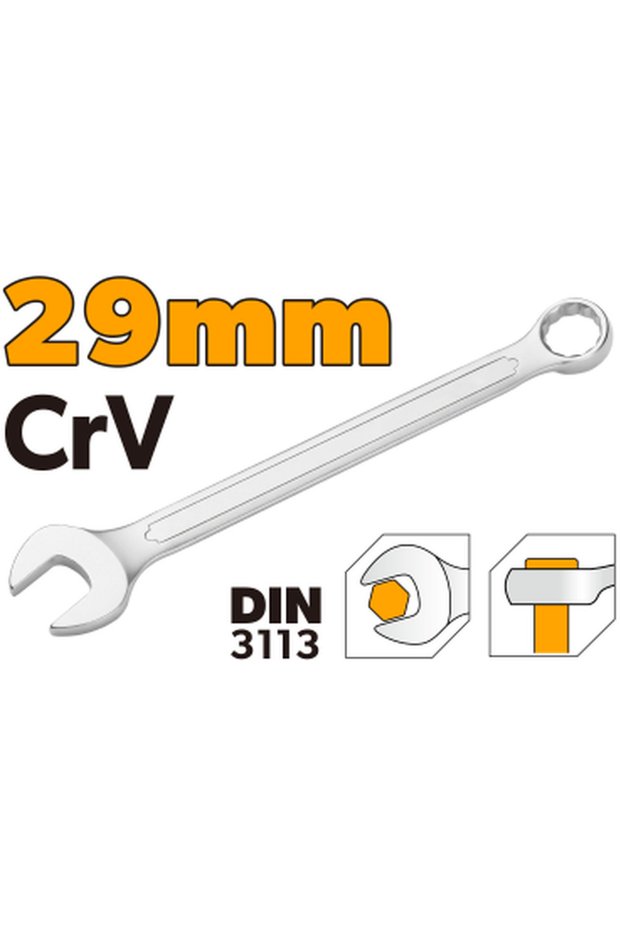 Combination Spanner Cr-V CP DIN 29mm