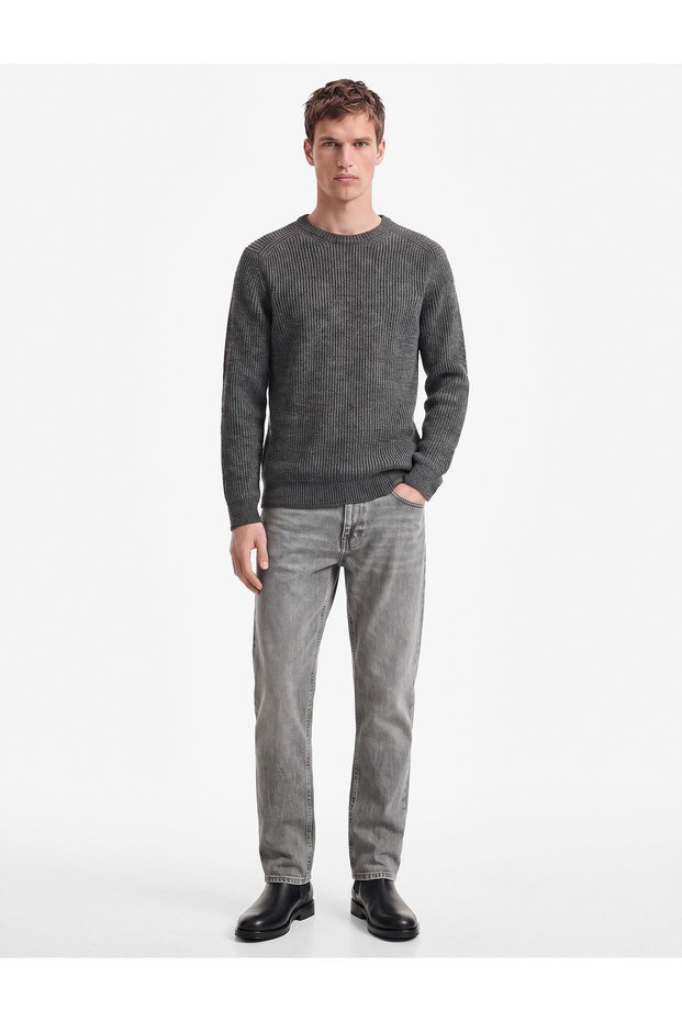 Long Sleeve Crew Neck Knit Sweater