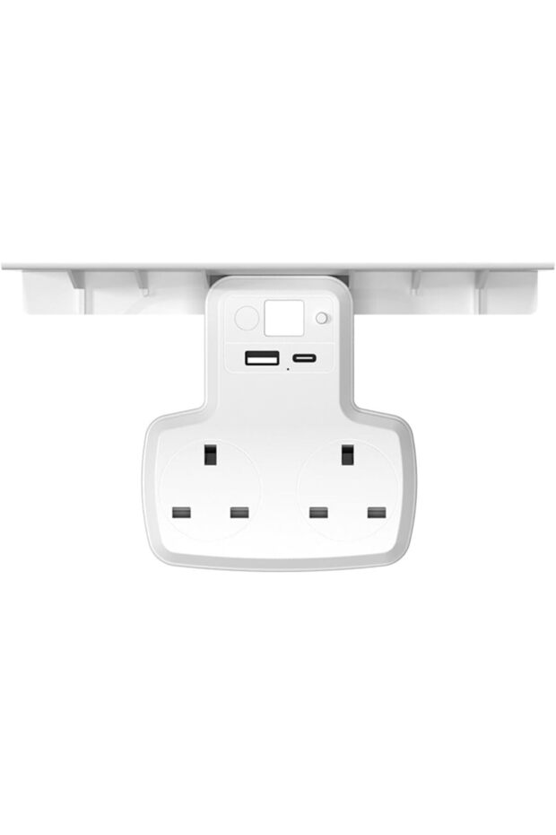 محول كهربائي مزدوج مع منفذ USB واحد ومنفذ Type C واحد، شاحن حائط متعدد المنافذ بمنفذين