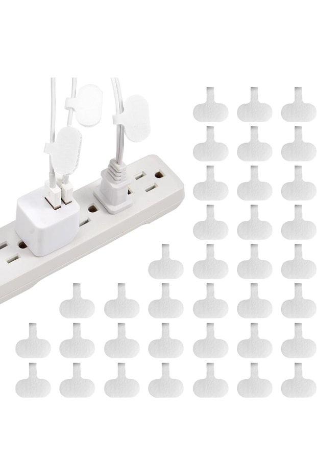 Cable Labels by Wrap-It Storage, Regular, White (36 Pack) - Write On Cord Labels, Wire Labels, Cable