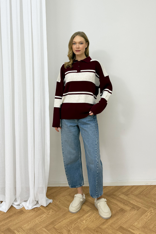 Striped Knitwear Sweater 99-9007