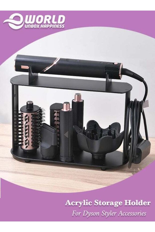 Eworld Storage Holder for Dyson Airwrap Styler Accessories, Features 6 Holes, Long Barrel, Diffuser