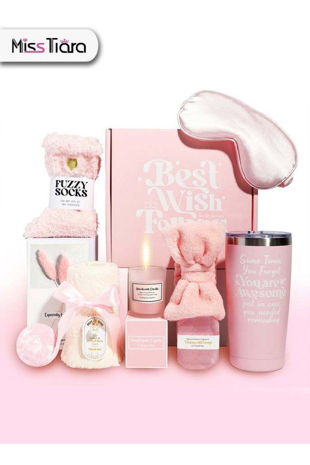 MissTiara Gift Basket for Women - Mother's Day, Birthday Gift Box Get Well Soon Gift Set Contains 11