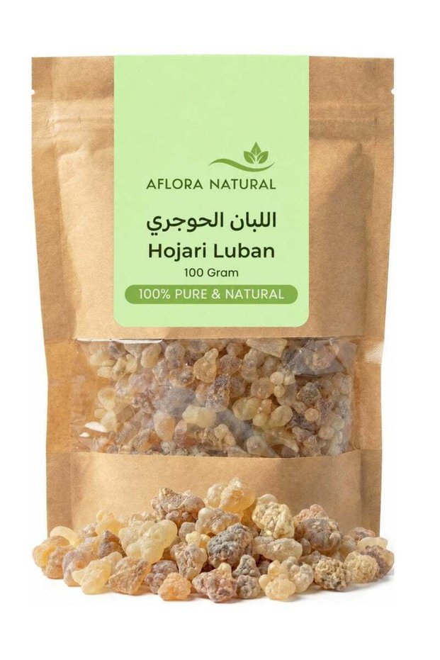 AFLORA NATURAL Hojari Luban – Premium Frankincense Resin Chunks 100 Gram| Natural Aromatic Incense f