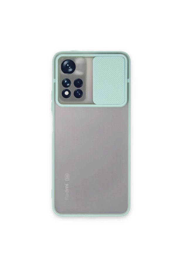 Xiaomi redmi note 11t case palm frosted camera sliding silicone - turquoise