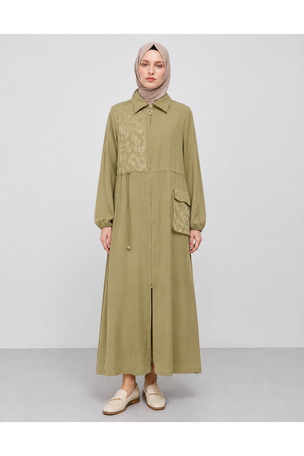 Silvara Pistachio Green Wear and Go 14063 | Stylish Islamic Outerwear