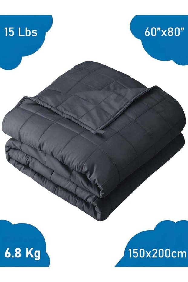 Fabienne Weighted Blanket 15lbs Single Size Adult Heavy Blanket 60"x80" Anxiety Relief Autism Therap