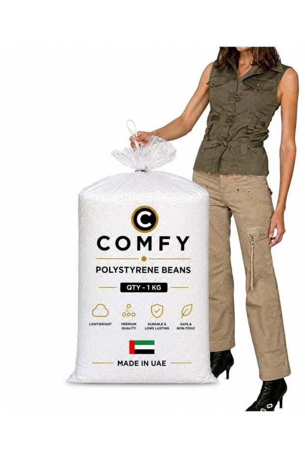 Comfy White Virgin Polystyrene Bouncy Beans For Bean Bag Filling - 1 Kg