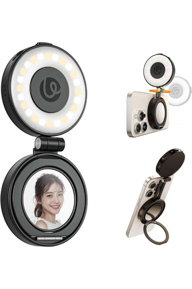 ULANZI LM23 Magnetic Selfie Light, Upgraded 360° Phone Selfie Ring Light for iPhone Magsafe, LED Pho