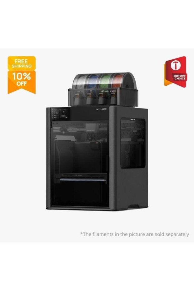 Bambu Lab H2C AMS Combo 3D Printer, 7 Color Multi Material High Speed Core XY FDM Printers, AI Monit