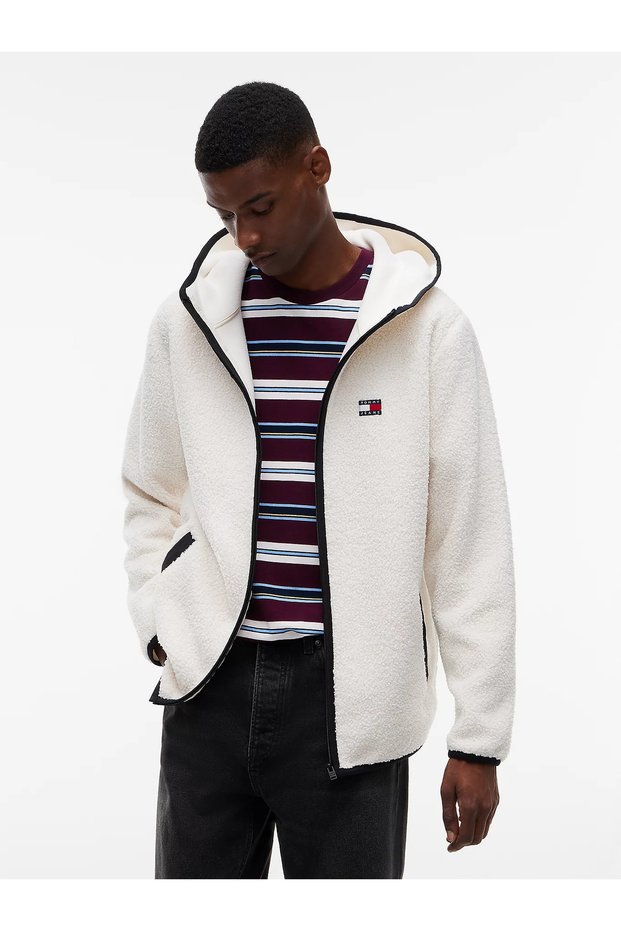 Men's Brand Logo Cream Sweatshirt Suitable for Daily Use