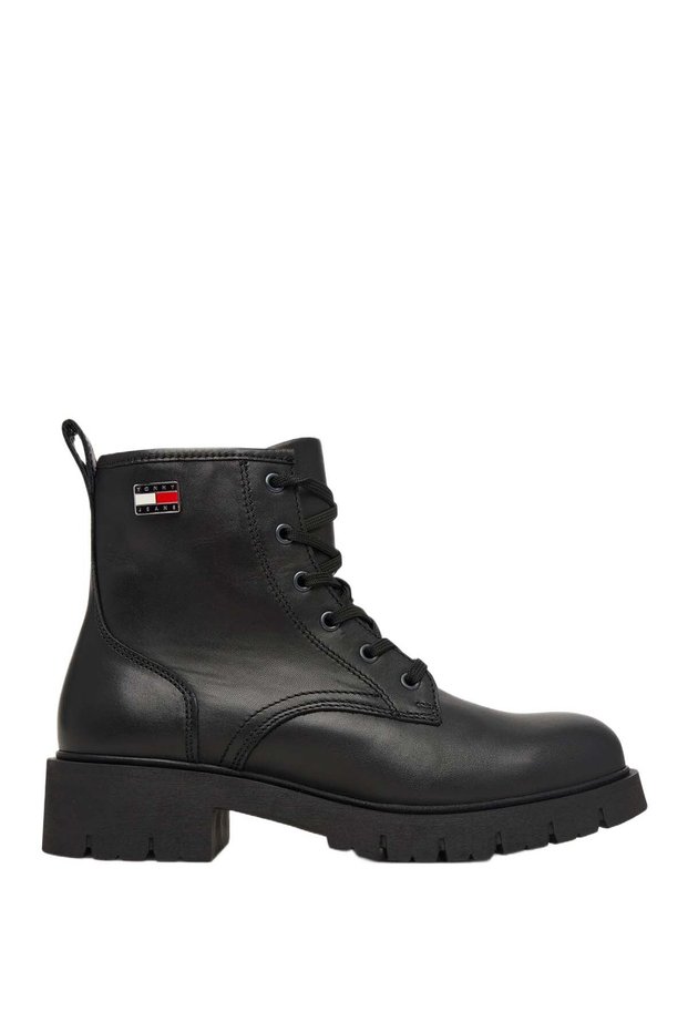 Women's Black Boots & Booties with Brand Logo, Suitable for Daily Use